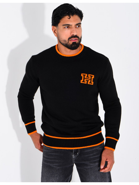Pull en laine lettre H