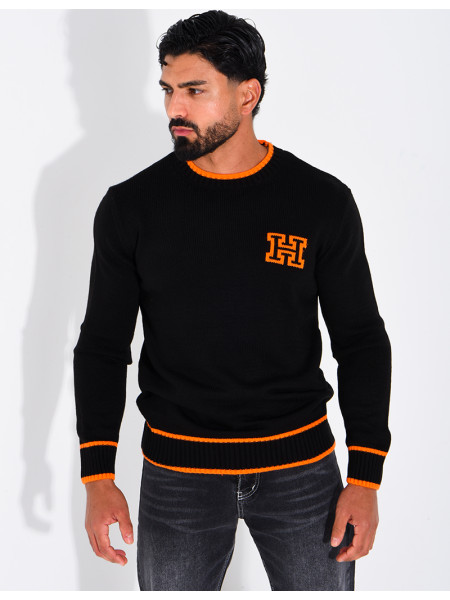 Pull en laine lettre H