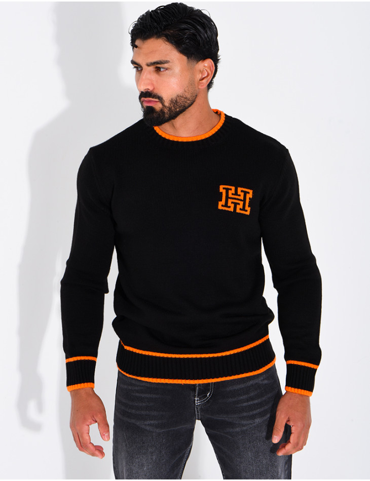 Pull en laine lettre H