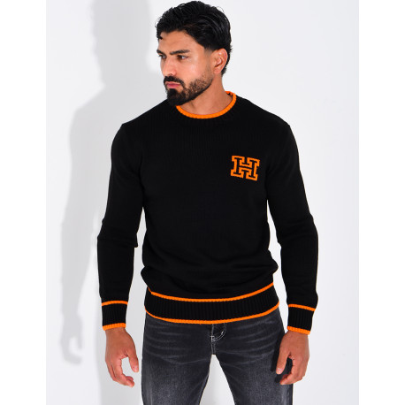 Pull en laine lettre H