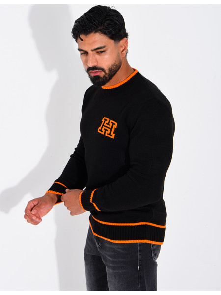 Pull en laine lettre H