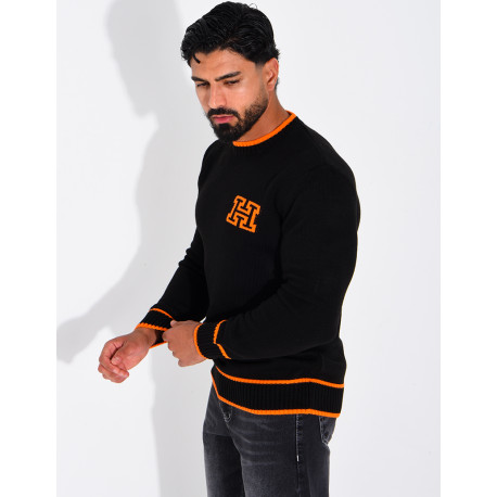 Pull en laine lettre H