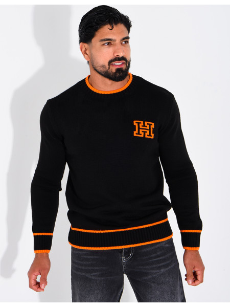 Pull en laine lettre H