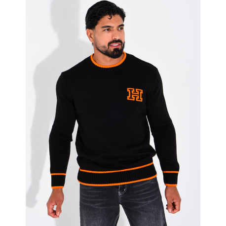 Pull en laine lettre H