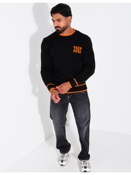 Pull en laine lettre H