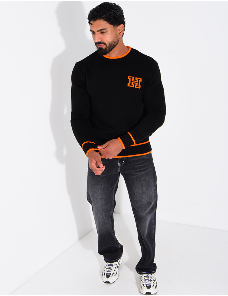 Pull en laine lettre H