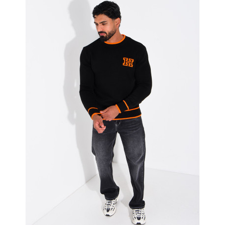 Pull en laine lettre H
