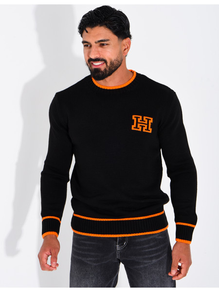 Pull en laine lettre H
