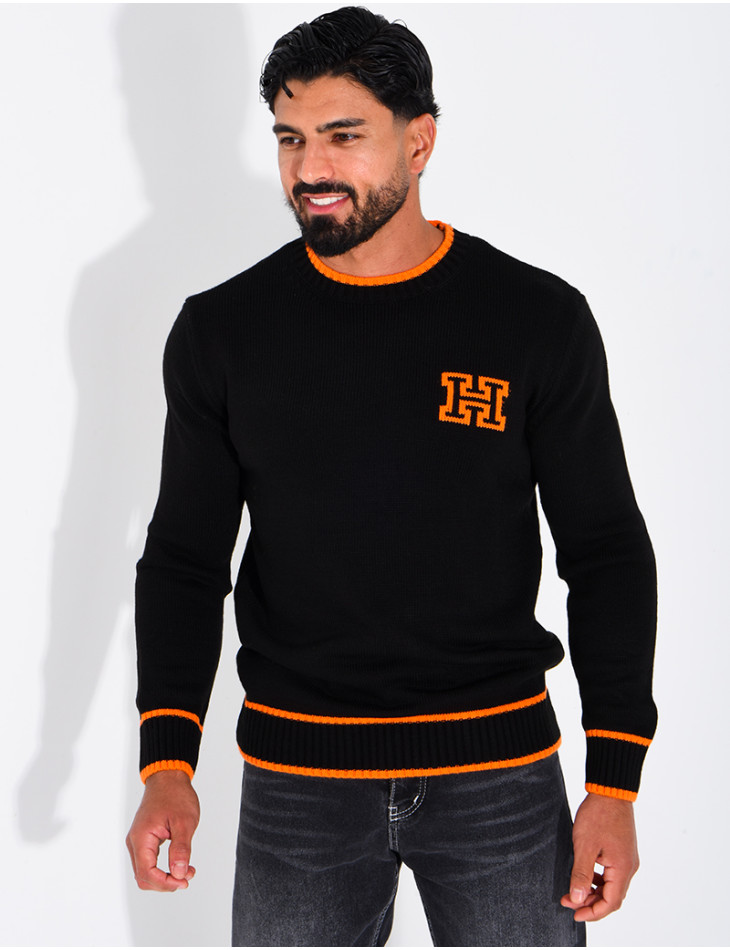 Pull en laine lettre H