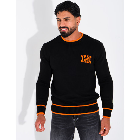 Pull en laine lettre H