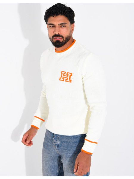 Pull en laine lettre H
