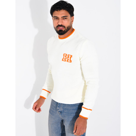 Pull en laine lettre H