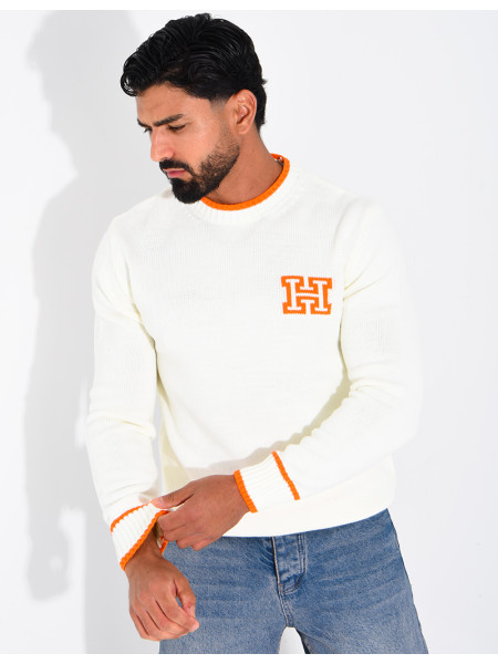 Pull en laine lettre H