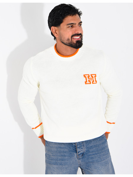 Pull en laine lettre H