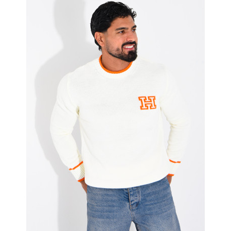 Pull en laine lettre H