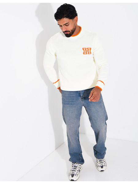 Pull en laine lettre H
