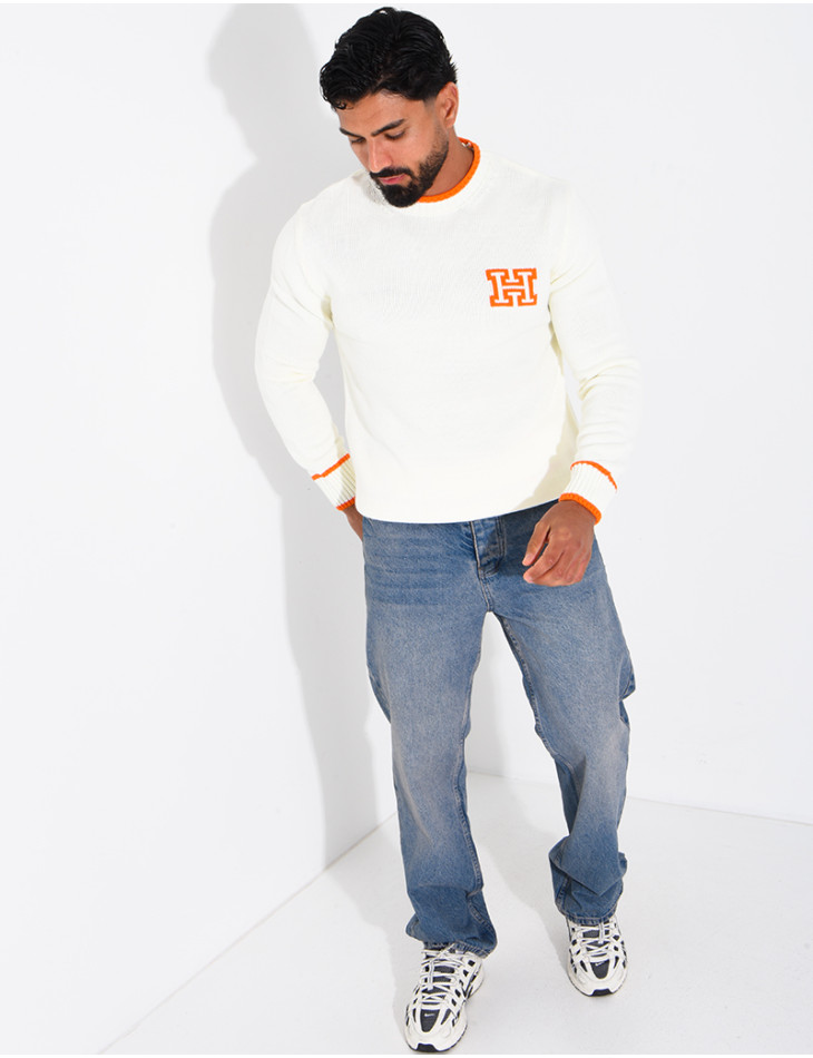 Pull en laine lettre H