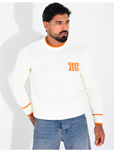 Pull en laine lettre H