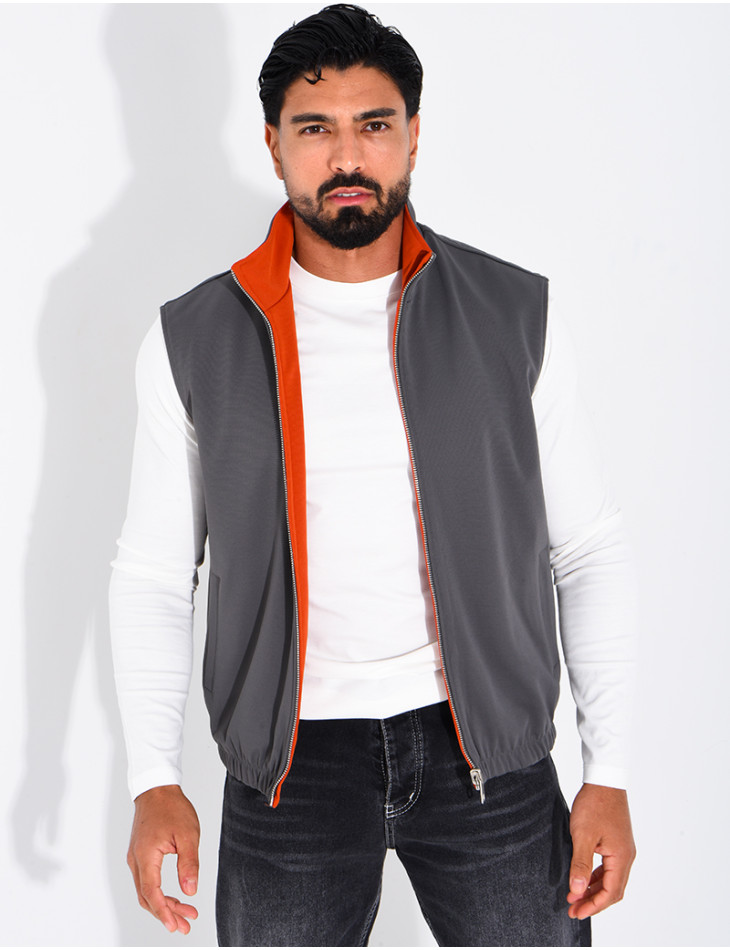 Veste sans manches réversible