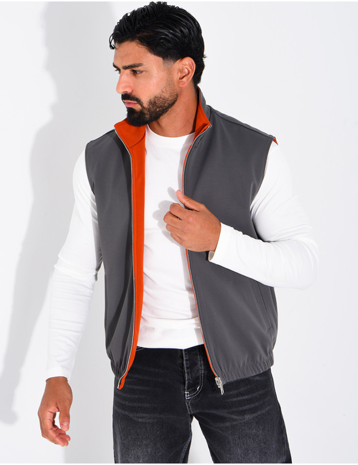 Veste sans manches réversible