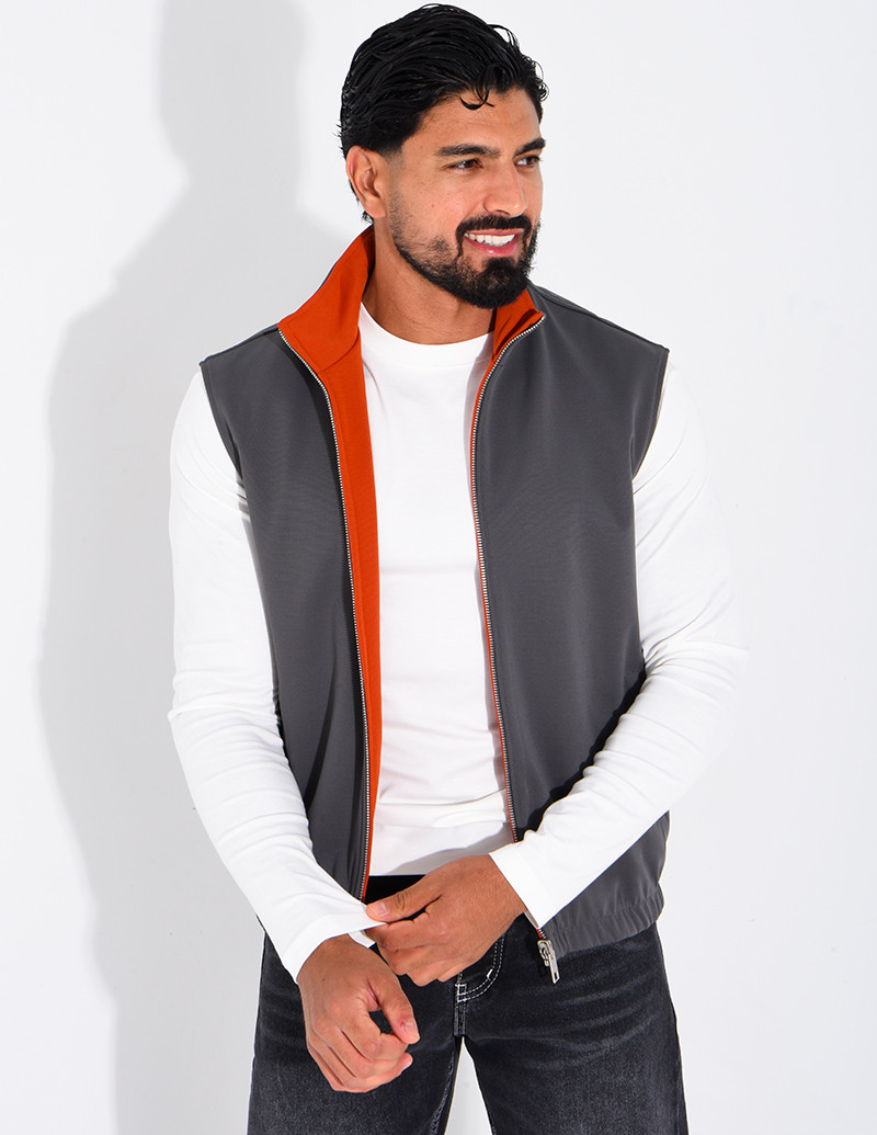 Veste sans manches réversible