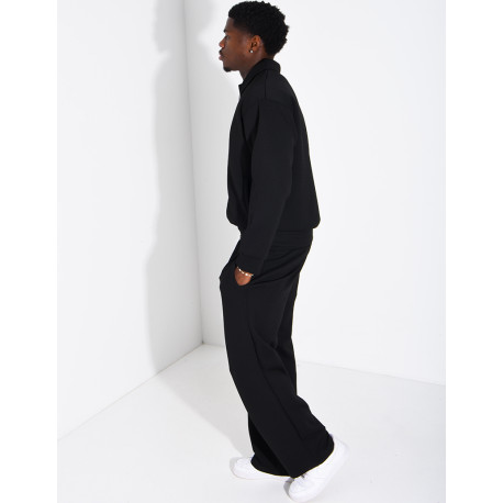 Ensemble de survêtement à gilet zippé et pantalon droit