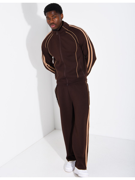 Ensemble de jogging à bandes pantalon et veste