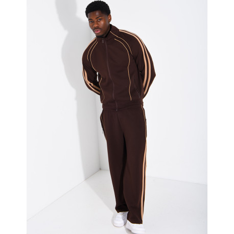 Ensemble de jogging à bandes pantalon et veste
