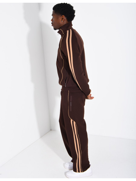 Ensemble de jogging à bandes pantalon et veste