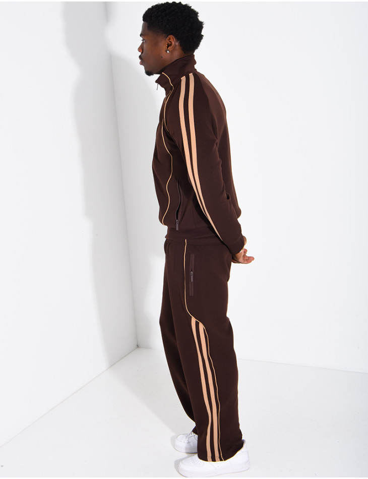 Ensemble de jogging à bandes pantalon et veste
