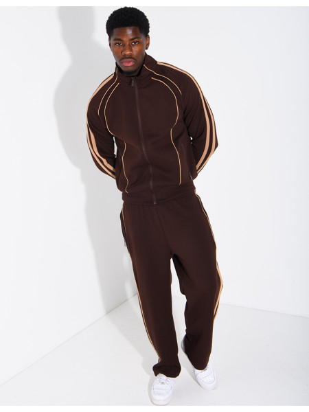 Ensemble de jogging à bandes pantalon et veste