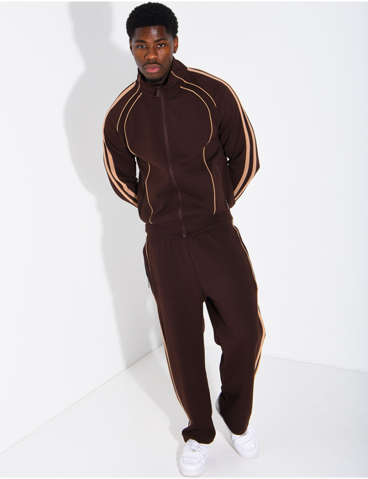 Ensemble de jogging à bandes pantalon et veste