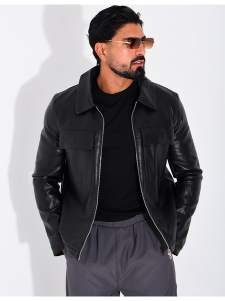 Veste en similicuir