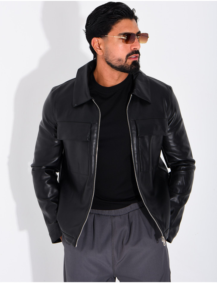 Veste en similicuir