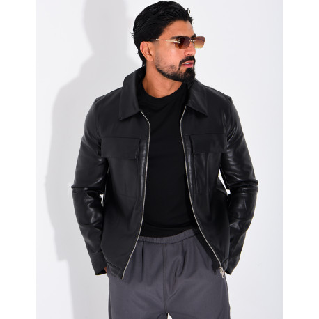 Veste en similicuir