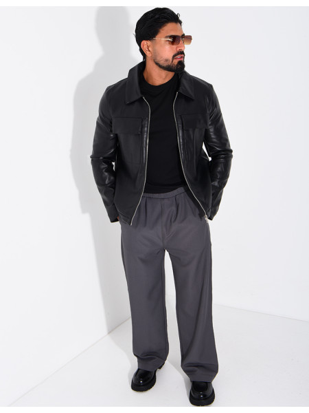 Veste en similicuir