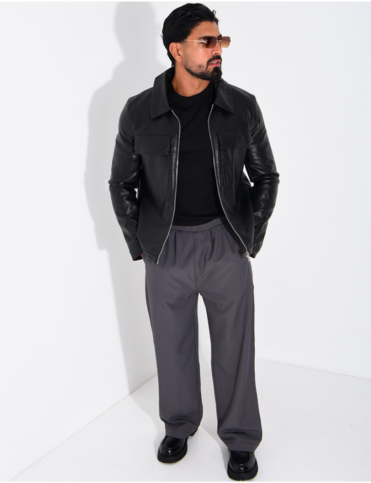 Veste en similicuir