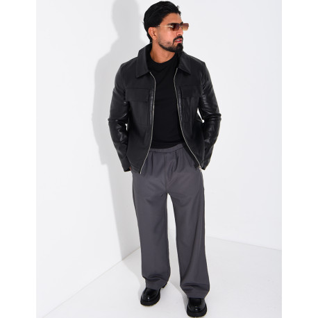 Veste en similicuir