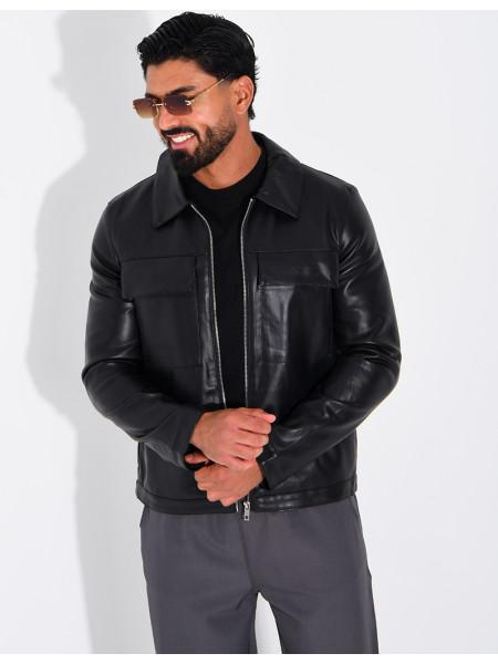 Veste en similicuir