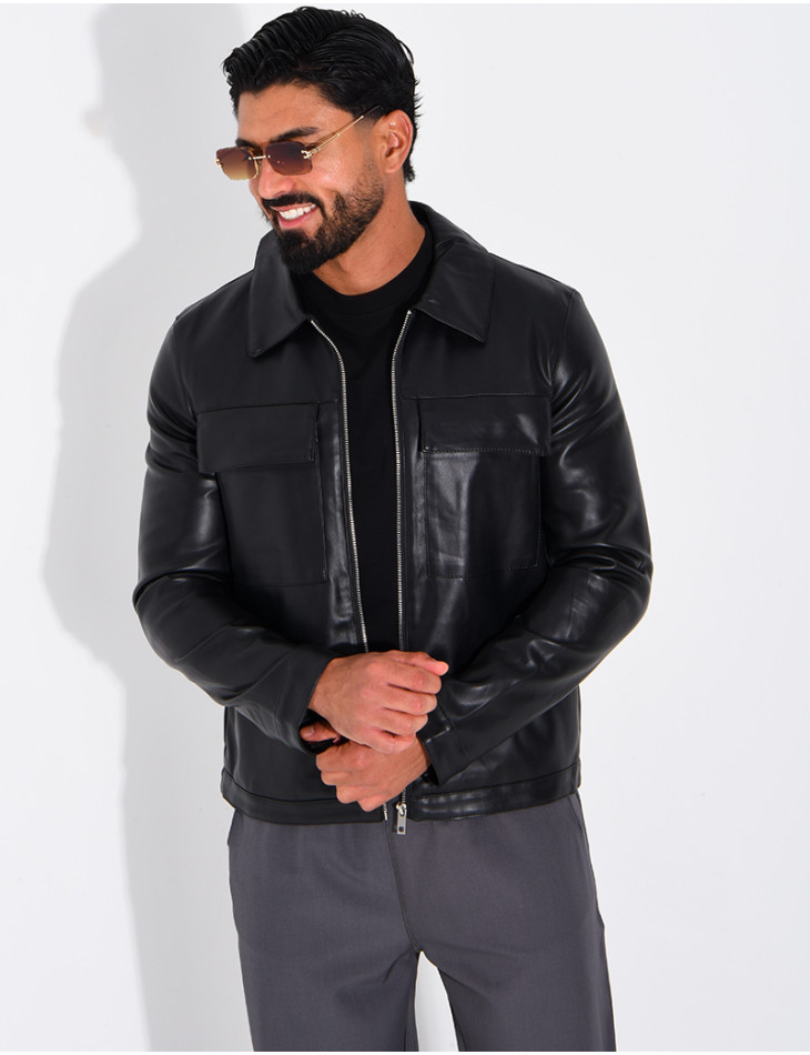Veste en similicuir