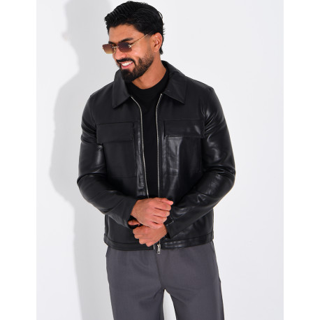 Veste en similicuir