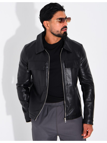 Veste en similicuir