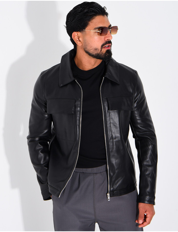 Veste en similicuir