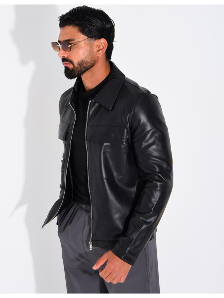 Veste en similicuir