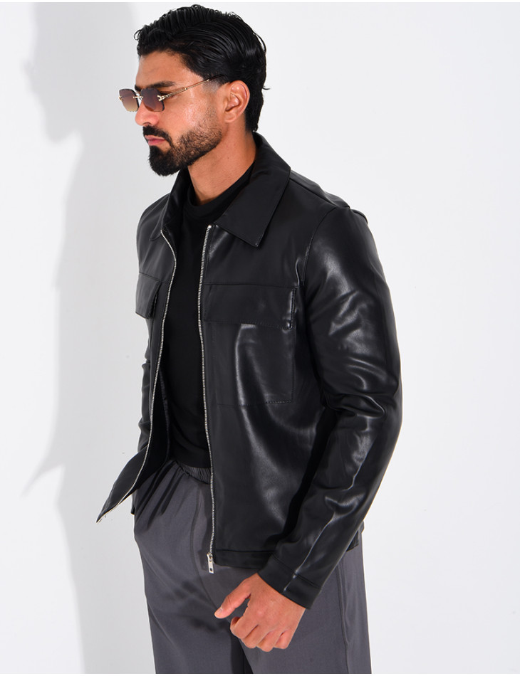 Veste en similicuir