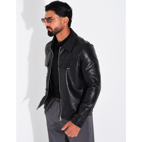 Veste en similicuir