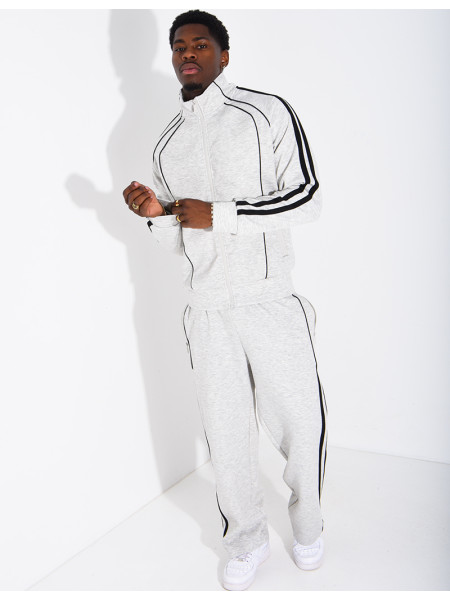 Ensemble de jogging à bandes pantalon et veste