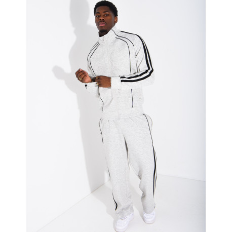 Ensemble de jogging à bandes pantalon et veste