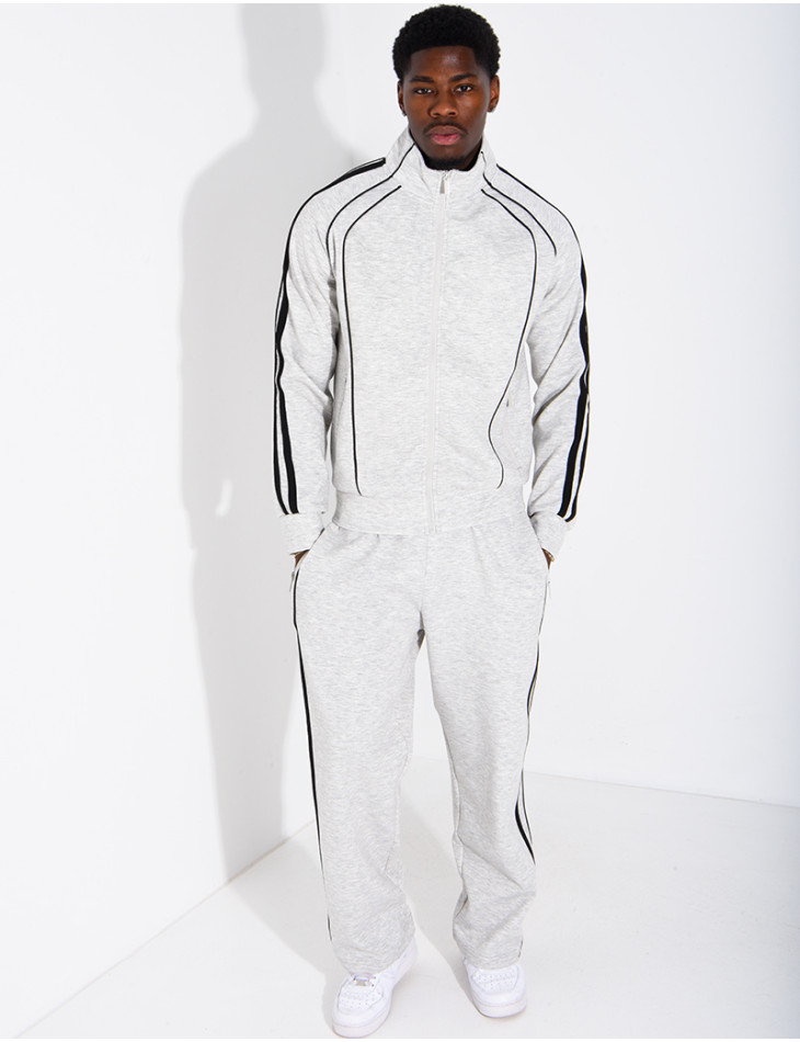 Ensemble de jogging à bandes pantalon et veste