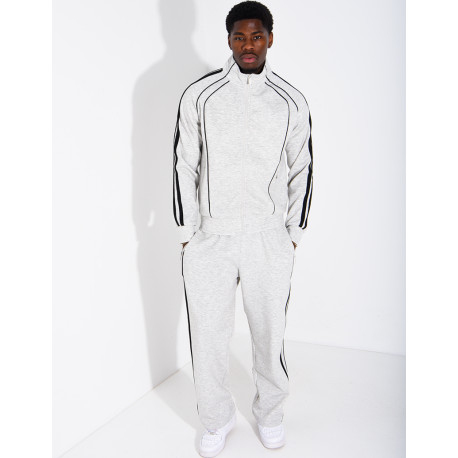 Ensemble de jogging à bandes pantalon et veste